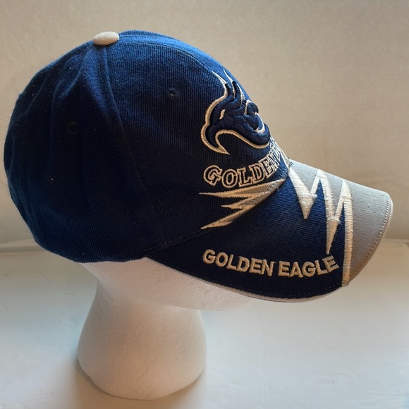 Golden Eagle blue and silver rare shark tooth baseball hat cap wool blend - Picture 3 of 8